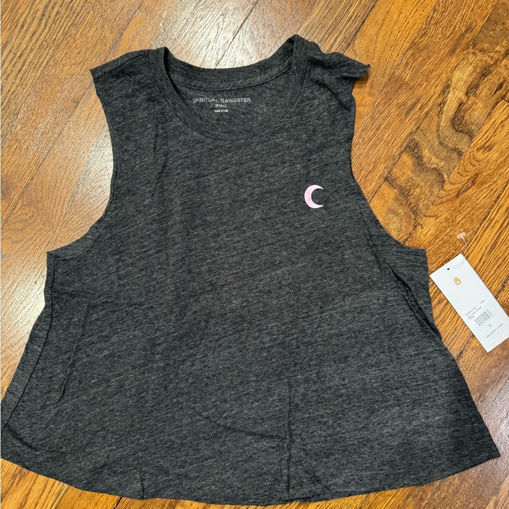 Spiritual Gangster We Are All One - Crop Tank Size Small Gray